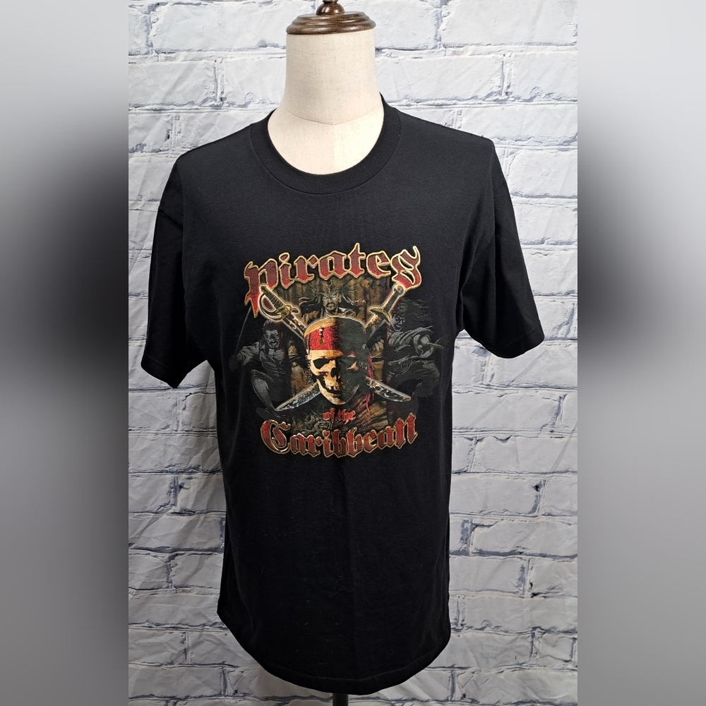 Vintage Disney Pirates of the Caribbean Men's T-Shirt Tee Y2K 90s size Large - Picture 3 of 10
